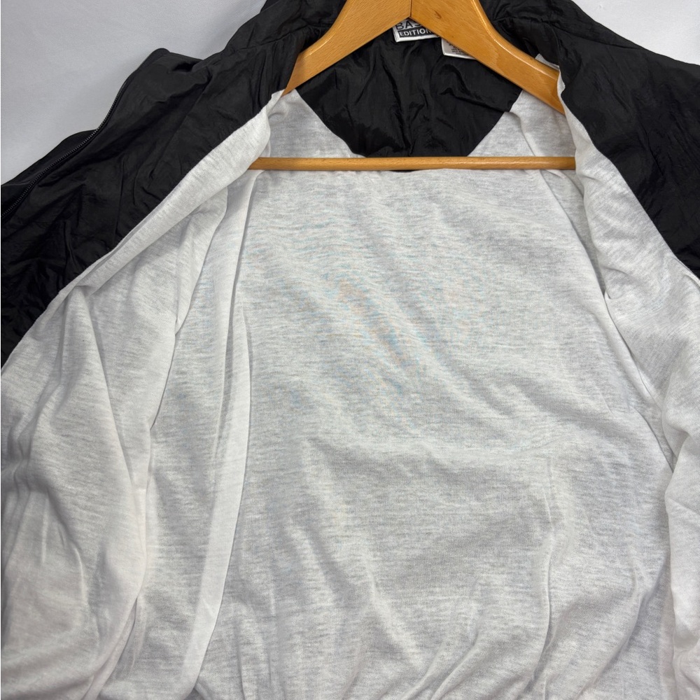 Vintage Basic Edition Black Gold Windbreaker Nylo… - image 8